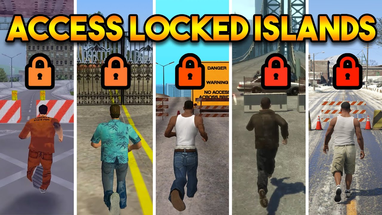 HOW TO ACCESS LOCKED ISLANDS IN EVERY GTA GAME AT START ? (GTA 3 TO GTA 5)