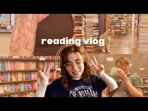 READING VLOG | reading 50 pages a day and the start of tarot readathon 🃏🔮✨
