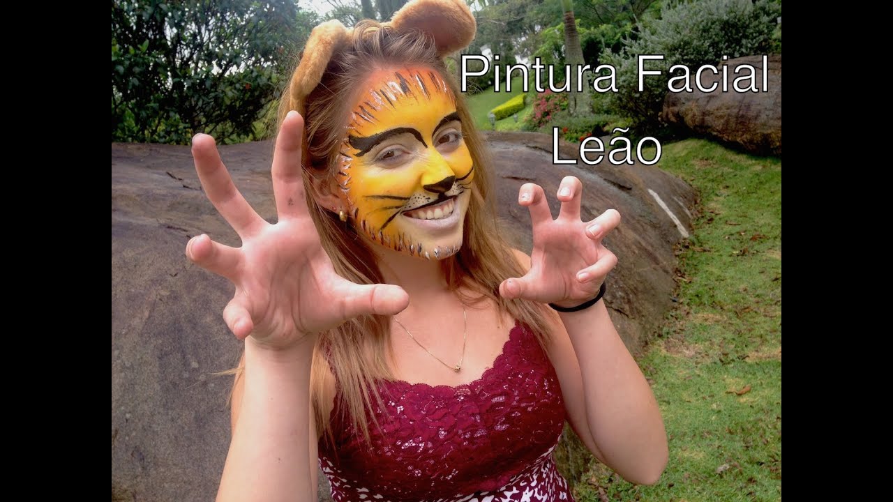 Maquiagem Artística - Pintura facial - Felinos - Leão