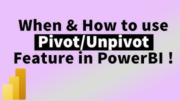 Pivot/Unpivot PowerBI Feature explained | Power Query | MiTutorials