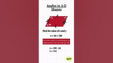 Finding unknown angles in a parallelogram📐#maths #math #angles #parallellines #parallelogram #viral