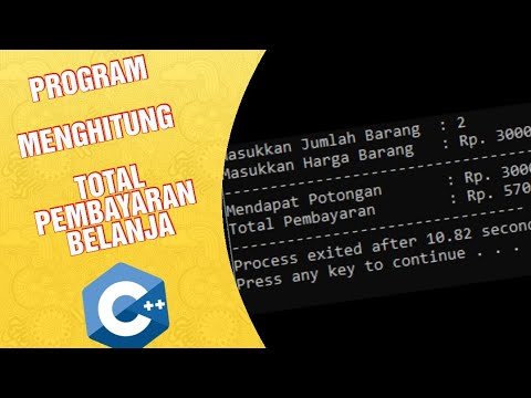 Membuat Program Menghitung Total Pembayaran Belanja dengan C++ - YouTube