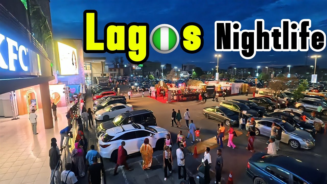 Lagos Ikeja ShopRite And Under Bridge At Night - Nigeria Most Vibrant City Walking Tour