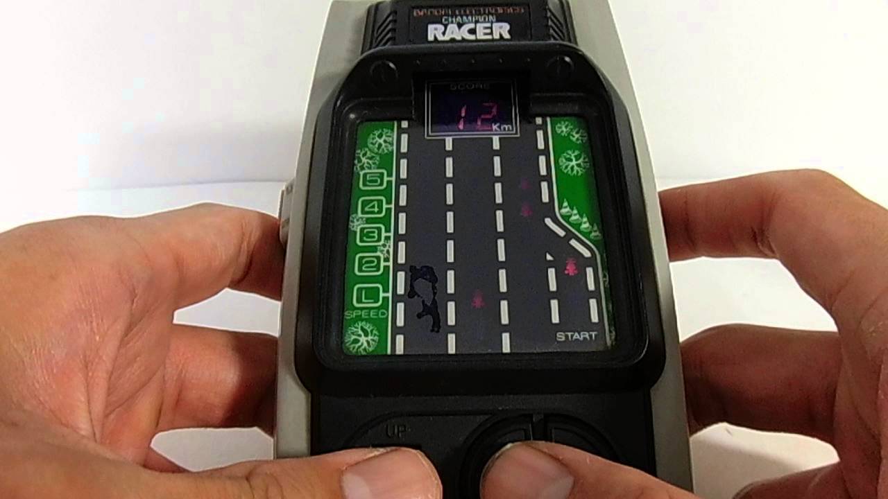15243 Bandai LSI Portable Handheld Game Champion Racer - YouTube