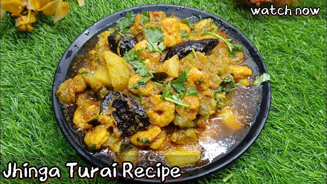 Jhinga Turai Recipe: Spicy Prawns with Ridged Gourd