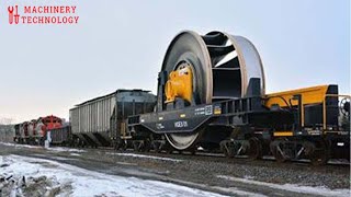 incredibly modern machinery technology producing railway - mass production automatic train wheels