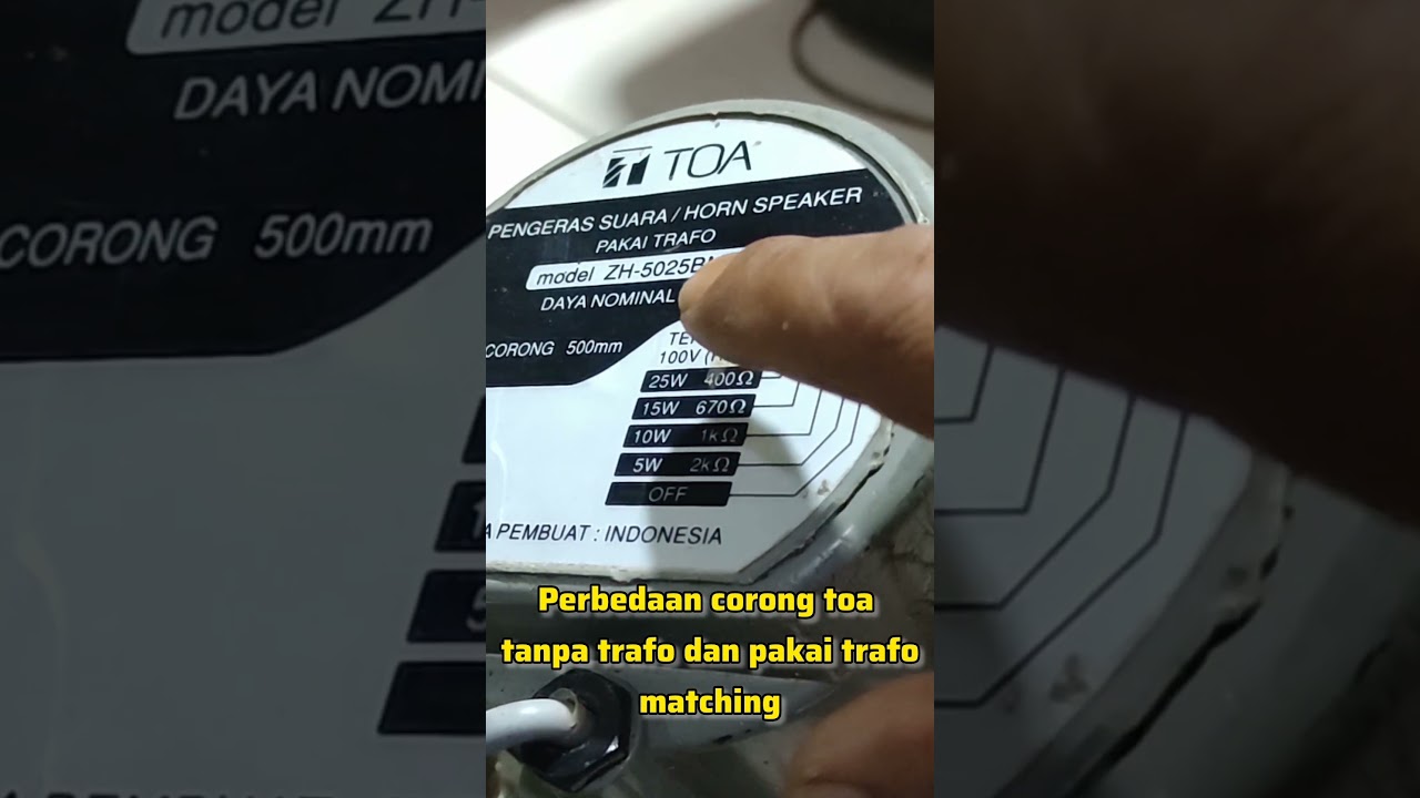 Watch perbedaan corong toa pakai trafo matching dan tanpa trafo matching #toa #toamatching on YouTube Watch perbedaan corong toa pakai trafo matching dan tanpa trafo matching #toa #toamatching on YouTube