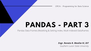 16.  Pandas - Part 3