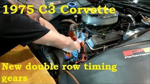 Installing new double row timing gears and chain in a 75 C3 Corvette L48 350, Volume 36