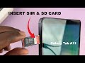 How To Insert SIM Card & SD Card In Samsung Galaxy Tab A11