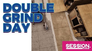 First Time Learning Double Grinds in Session: Skate Sim SF Hubba Hideout