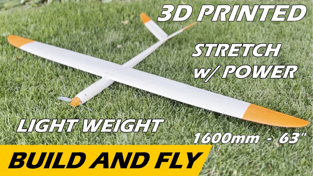 Stretch - motor glider in LW-PLA with LW Power Pod - Build and Fly - from SoarKraft - 63