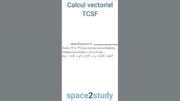 Exercice 6   série 2   Calcul vectoriel   TCSF   Maths