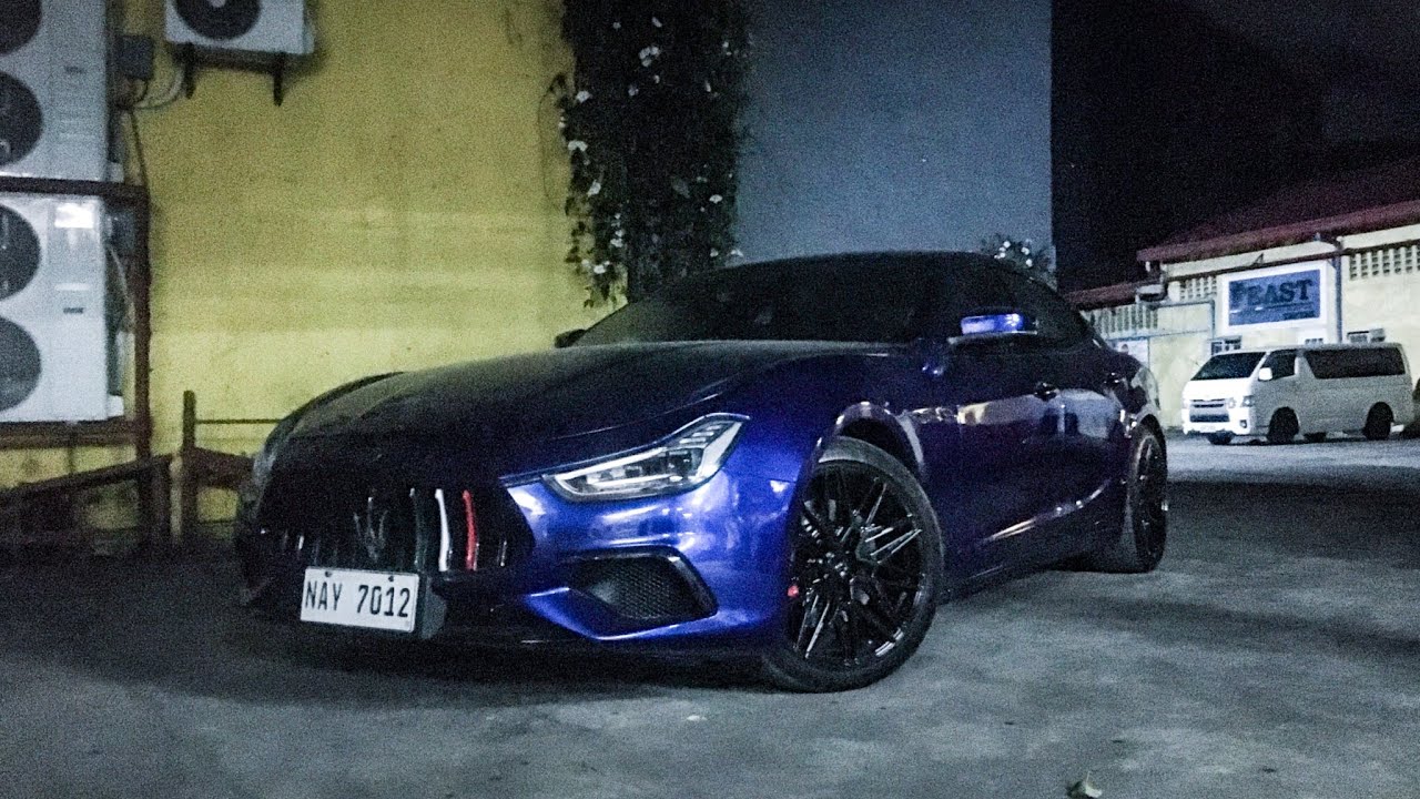 True dual catback exhaust system on a 2016 Maserati Ghibli 