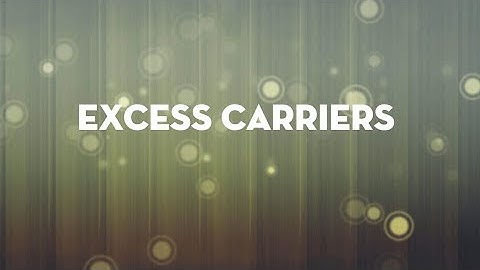 excess carrier generation and recombination