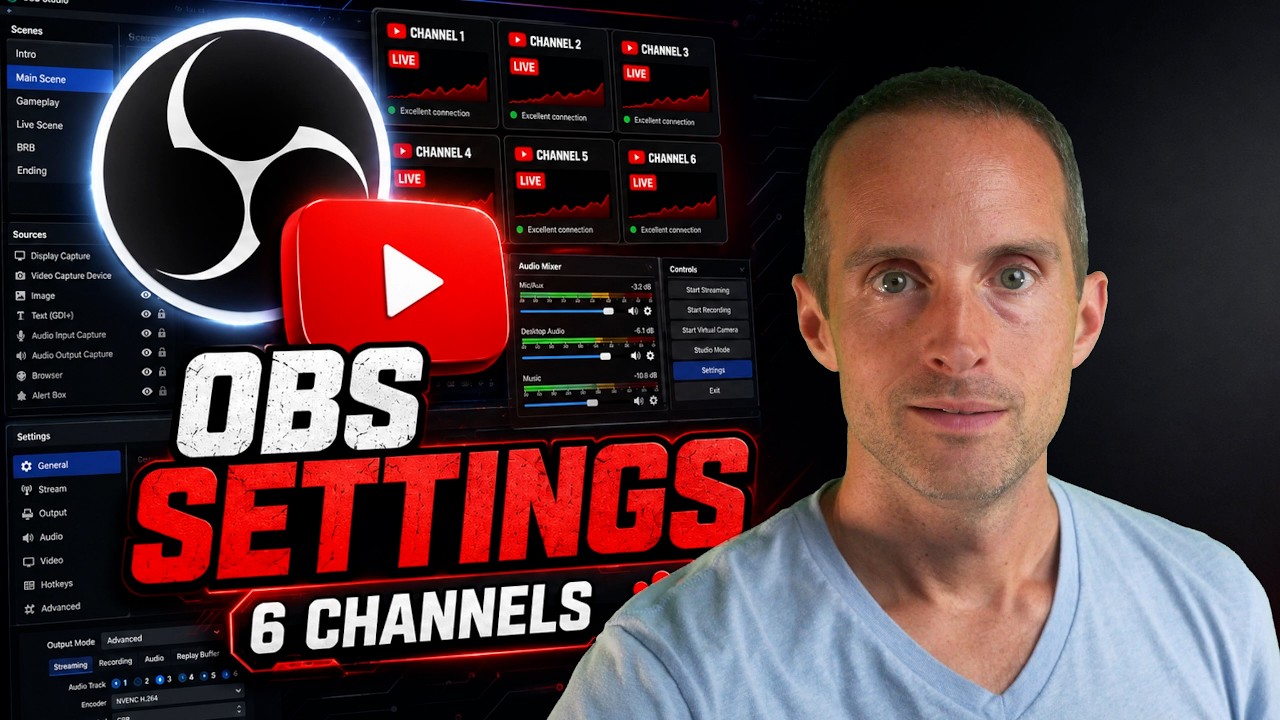 My 2026 OBS Settings for Recording and Streaming on 6 YouTube Channels ...