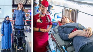 World’s Tallest Woman Takes First Flight
