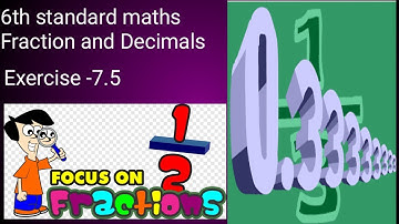 6th standard maths Fraction and Decimals Exercise -7.5