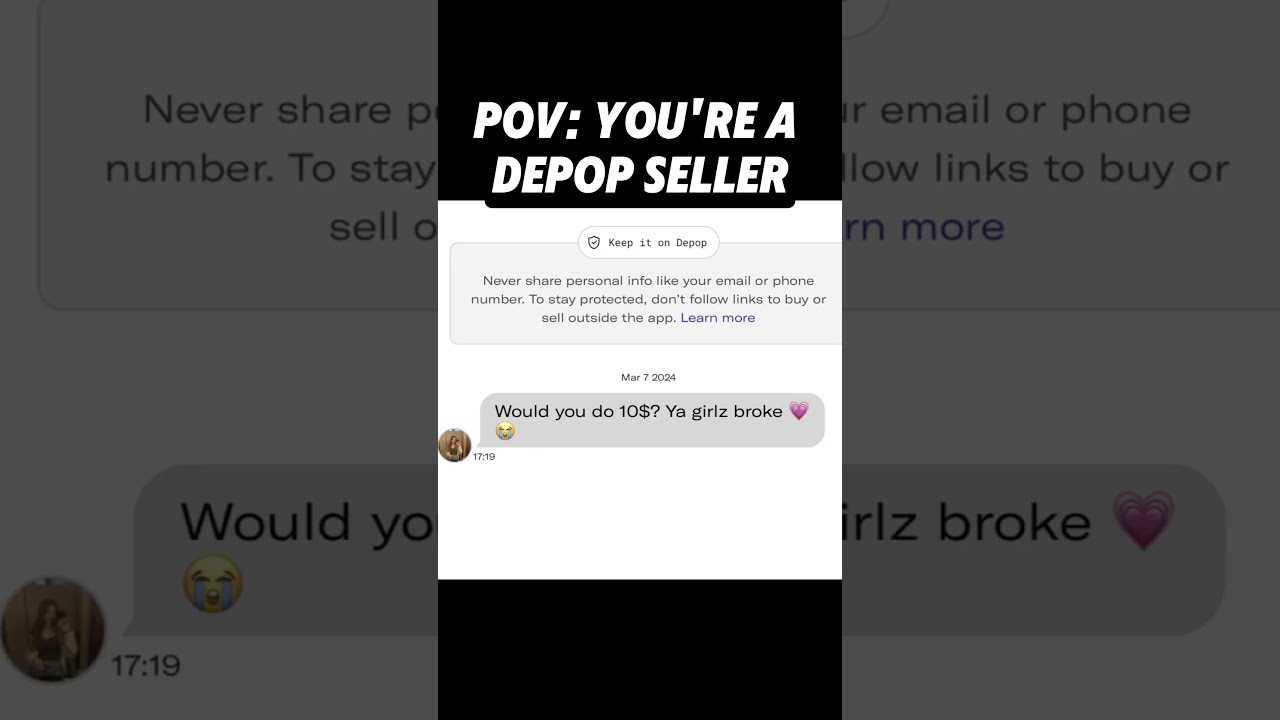 Pov You Re A Depop Seller