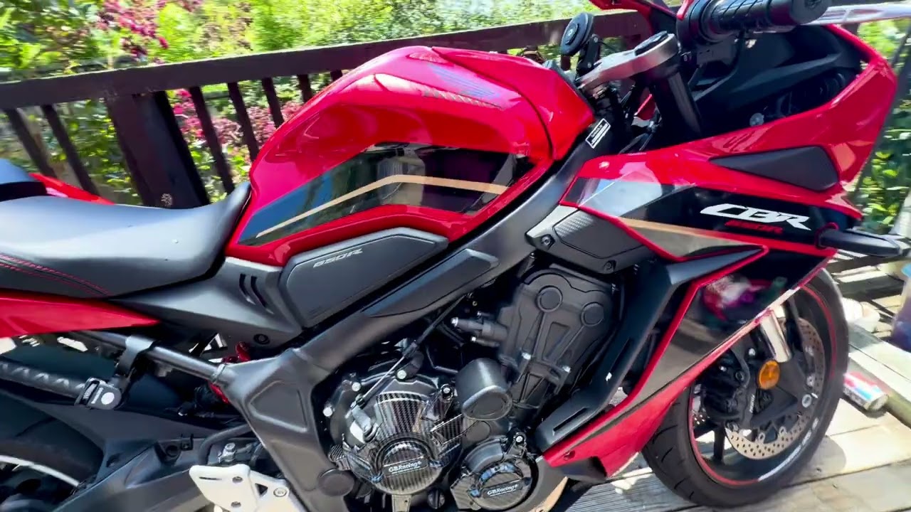 2023 Honda CBR650R akraprovic full raceline titanium exhaust cold start