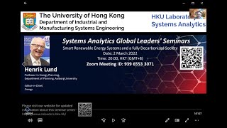 Systems Analytics Global Leaders’ Seminars: Online Seminar by Professor Henrik Lund