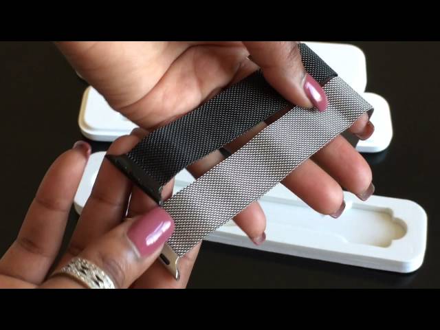 Apple Watch 3rd Party Band (38mm Black Milanese Loop)