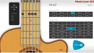 f#m7 or g flat minor 7 chord guitar