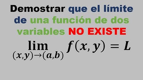 Demostrar que el límite de una función de dos variables no existe (ejemplo 03)