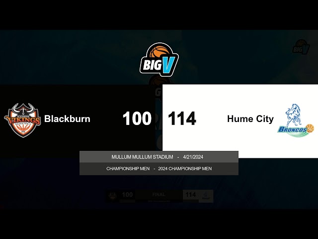 BigV Champ Men - Blackburn vs Hume - Round 3