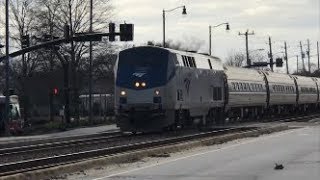 AMTRAK 187 GE P42DC Solo Phase V Leads P090-27 Headed NB With Horn salutes In Fay NC Stopping