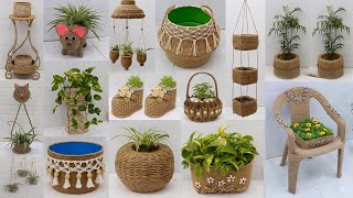 20 Best Reuse Ideas Waste Material for Plant Pot, Jute Rope Craft Ideas
