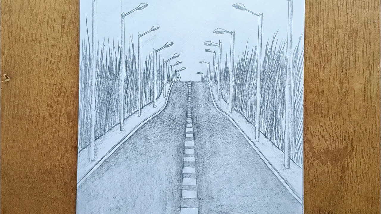 How to Draw a Highway Road | Step-by-Step Tutorial for beginners - YouTube