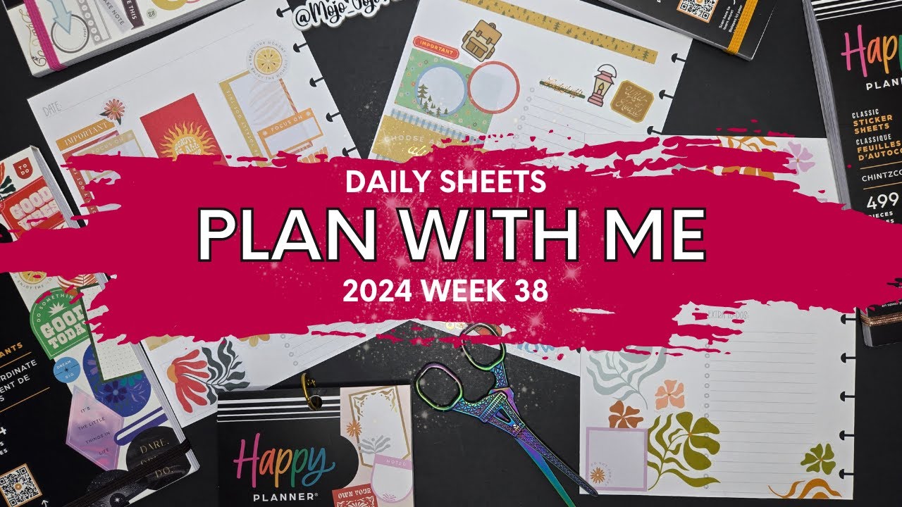 2024 DAILY SHEETS PLAN WITH ME WEEK 38 - YouTube