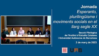 Jornada 𝘌𝘴𝘱𝘦𝘳𝘢𝘯𝘵𝘰, 𝘱𝘭𝘶𝘳𝘪𝘭𝘪𝘯𝘨ü𝘪𝘴𝘮𝘦 𝘪 𝘮𝘰𝘷𝘪𝘮𝘦𝘯𝘵𝘴 𝘴𝘰𝘤𝘪𝘢𝘭𝘴 𝘦𝘯 𝘦𝘭 𝘭𝘭𝘢𝘳𝘨 𝘴𝘦𝘨𝘭𝘦 𝘟𝘟