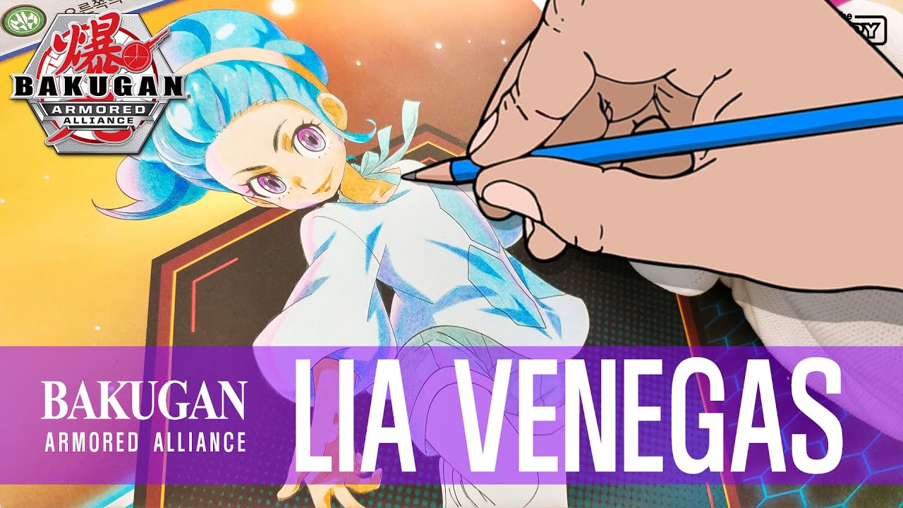 Drawing Bakugan Battle Planet Lia Venegas With Colored Pencils