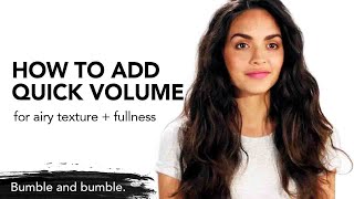 How to Get Wavy Hair Using Bb.Thickening Dryspun Finish | Bumble and bumble.