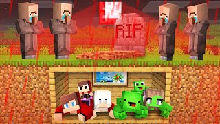 JJ and Mikey Family Buried Alive in BLOOD RAIN in Minecraft !  Maizen