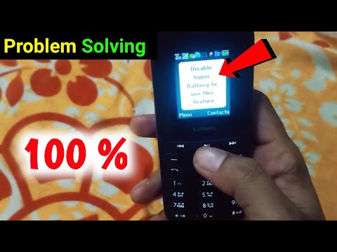 disable super battery to use this feature | how to disable super battery mod feature lava mobile