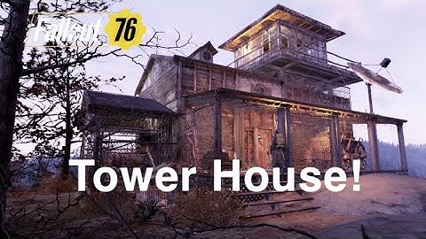 Immersive Watchtower Build Using NEW Atom Shop Items Fallout 76 CAMP Tutorial