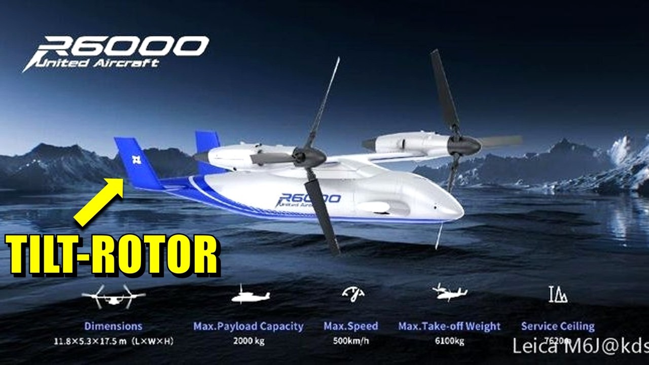 China's Blue Shadow R6000: World's First 6-Ton Tilt Rotor Drone Takes Flight