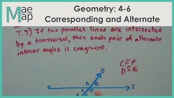 Geometry: 4-6 Corresponding Angles Postulate and Alternate Interior Theorem
