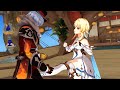 [MMD/Genshin Impact] Lumine's ball kick and neck snap!