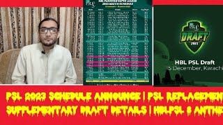 PSL 2023 Schedule Announce | PSL 8 replacement & Supplementary Draft details | HBLPSL 8 anthem screenshot 5