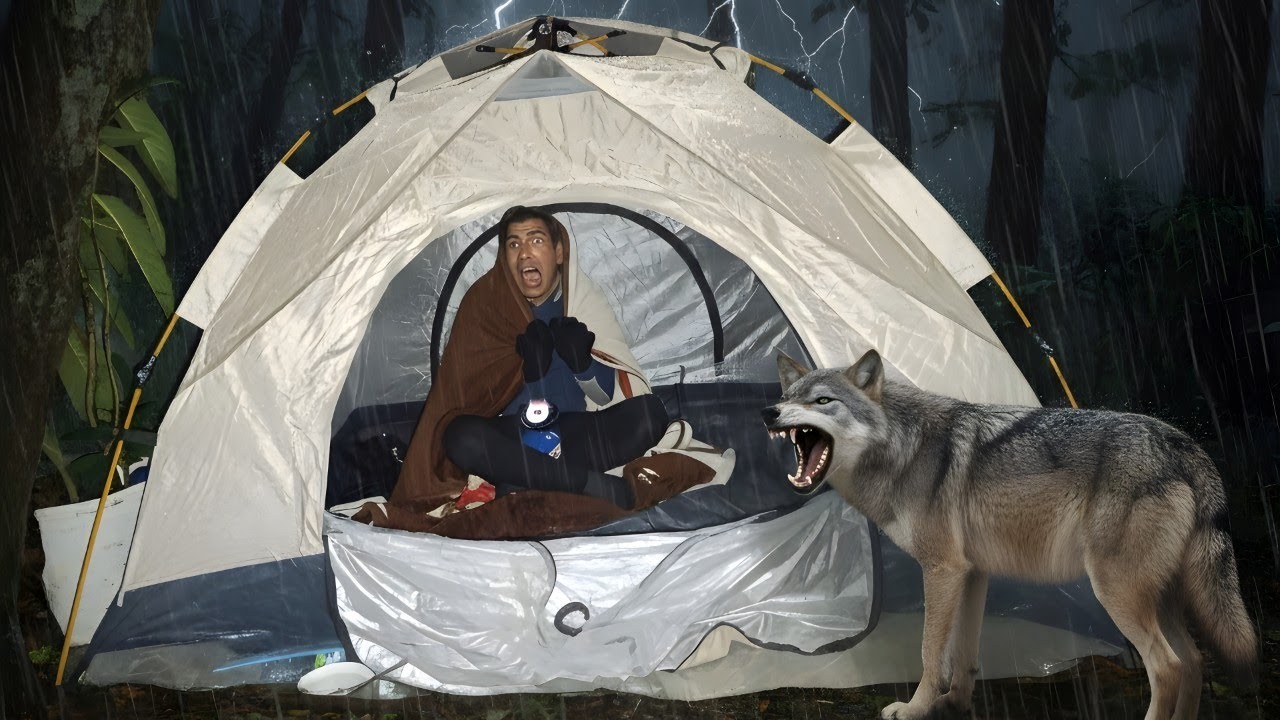 تخييم تحت العاصفة… عندما اجتمع المطر والظلام وأصوات الحيوانات المفترسة