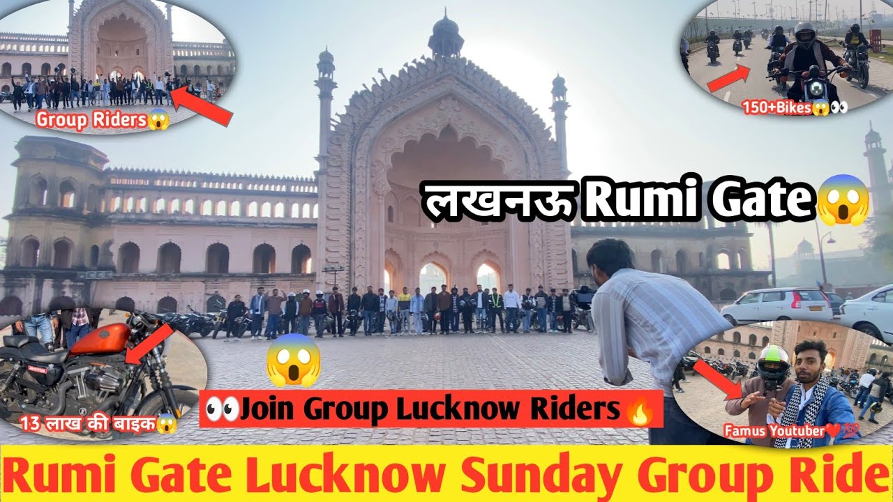 😱Rumi Gate Lucknow Sunday Group Riding Public👀Reaction 100+ Bikes🏍️लखनऊ रूमी गेट लोगो का Reaction👀🔥