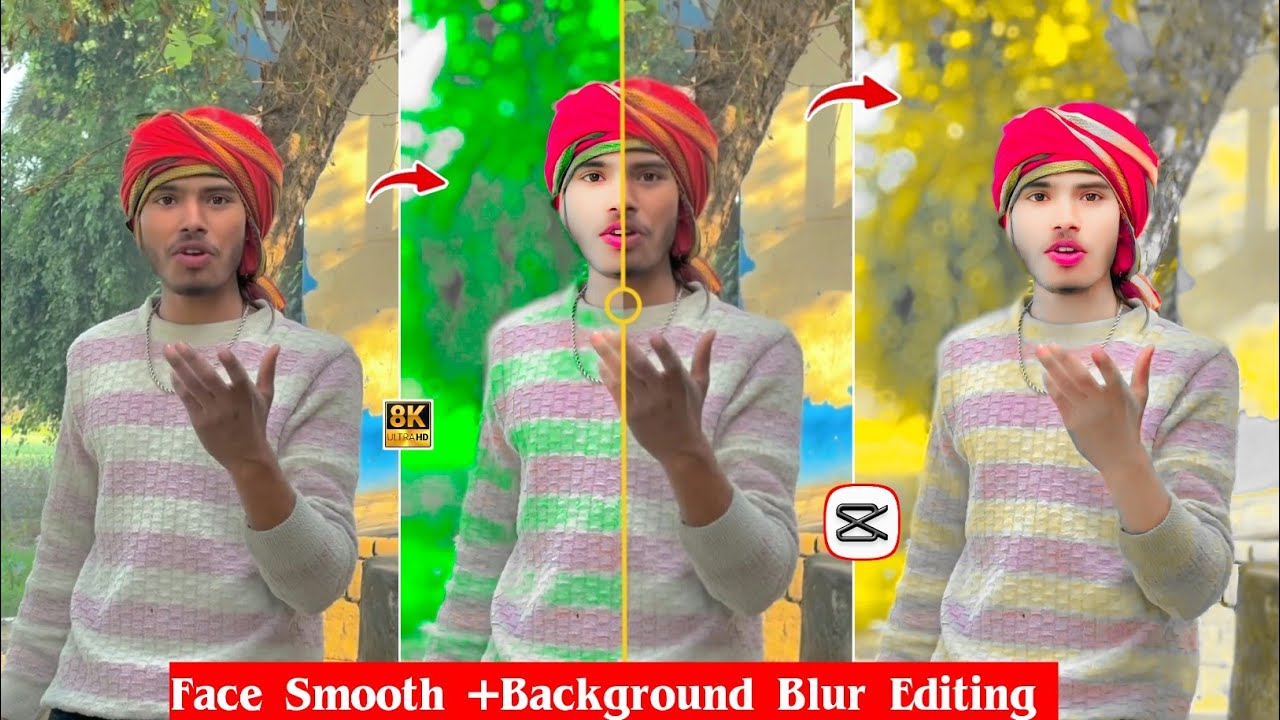 Capcut App से Face Smooth+Face Gora +Backgraund Blur kaise करें||Trending Vidoe Editing In capcut