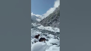 Thumbnail of beautiful snow mountain #lyrics #music #song #speedsong #viralreels #viralvideo #mountains