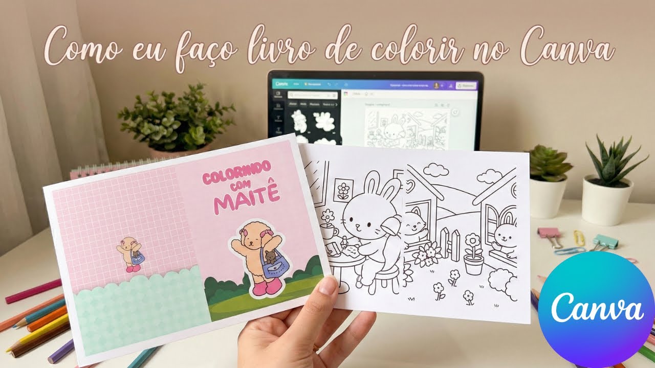 Como fazer LIVRO DE COLORIR no Canva: Passo a Passo Completo