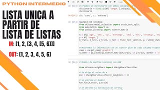 Ejercicios intermedios de Python: lista única a partir de lista de listas