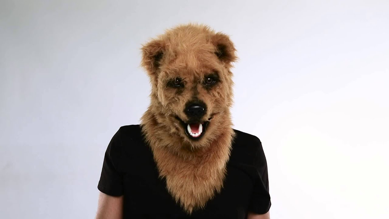Brown Bear Moving Mouth Mask Spirit Halloween YouTube